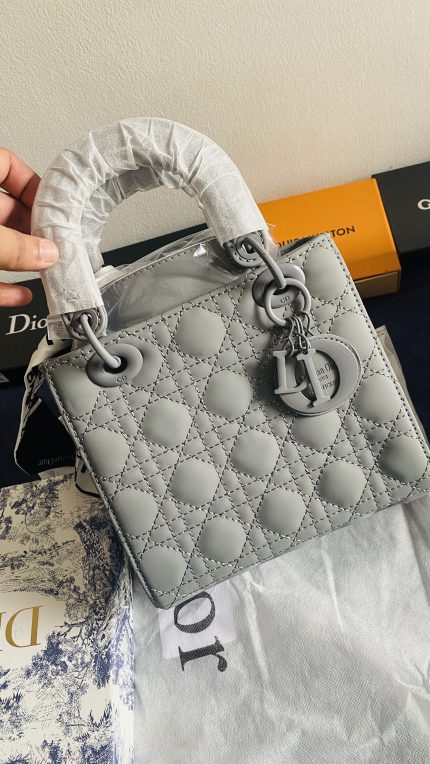 LADY DIOR BAG - MATTE GREY